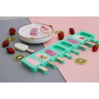 Форма для мороженого Доляна «Эскимо», силикон, 42×12 см, 8 ячеек (6,8×3,8 см), цвет МИКС Форма для мороженого Доляна «Эскимо», силикон, 42×12 см, 8 ячеек (6,8×3,8 см), цвет МИКС