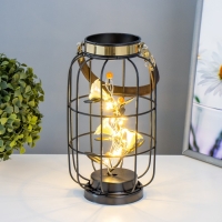 Ночник "Цветы" LED от батареек ААА чёрный 14х14х27 см RISALUX