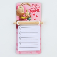 Магнит с блоком для записи и карандашом «Моей любимой маме», 7 х 14,4 см Магнит с блоком для записи и карандашом «Моей любимой маме», 7 х 14,4 см