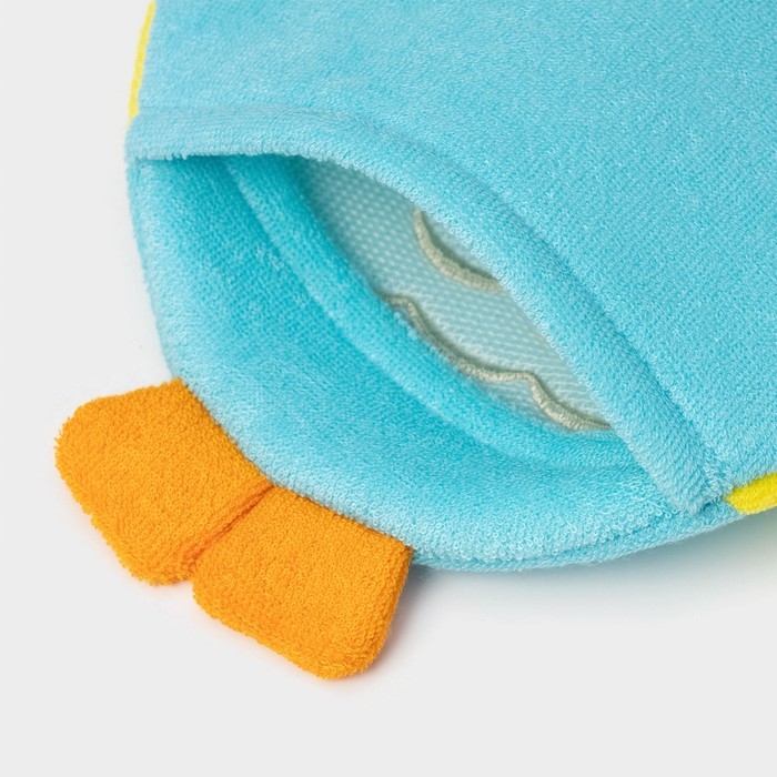 Мочалка - варежка детская для купания Доляна &laquo;Совушка&raquo;, 20 см, цвет МИКС