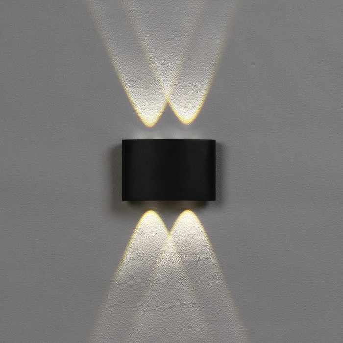 Светильник фасадный «Полусфера», FSD-072, 4 Вт, 4000К, 2 луча, IP65, 220 В, пластик, черный 100842 Светильник фасадный «Полусфера», FSD-072, 4 Вт, 4000К, 2 луча, IP65, 220 В, пластик, черный 100842