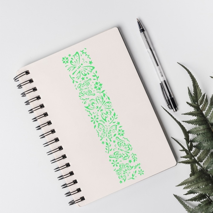 Трафарет бордюрный пластик "Бабочки" 60х12 см