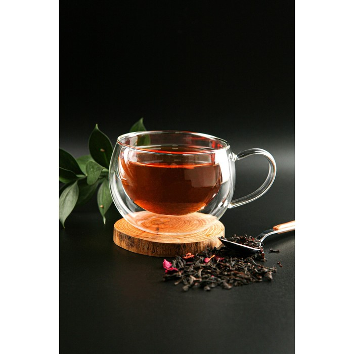 Кружка стеклянная с двойными стенками Magistro &laquo;Лиди. Дуо&raquo;, 200 мл, 12&times;9,5&times;6,5 см