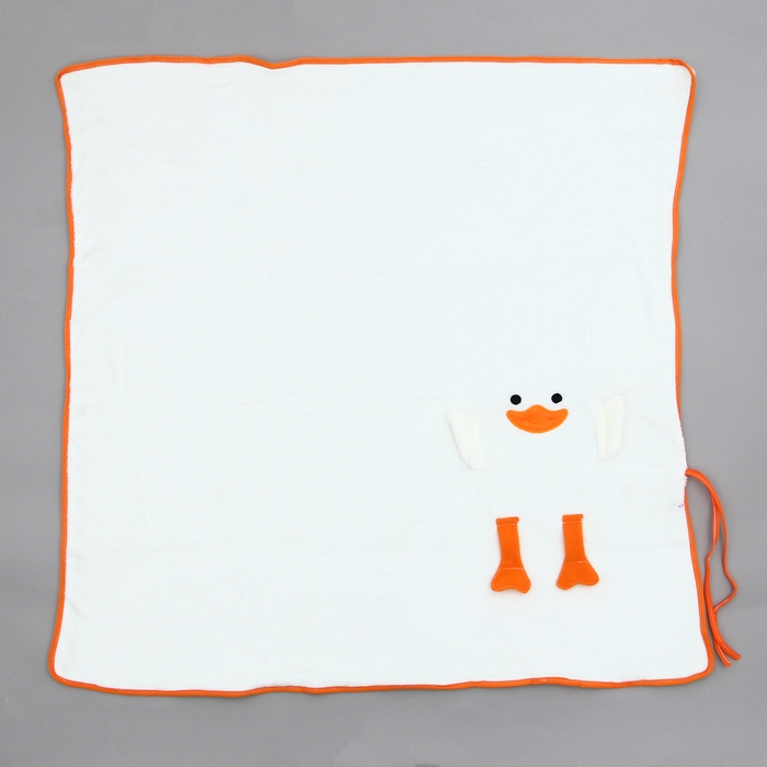 Мягкая игрушка-плед &laquo;Утка&raquo;, 20 см, цвет белый