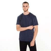 Футболка мужская, цвет тёмно-синий, размер 46