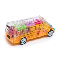 Автобус «Шестерёнки», свет и звук, работает от батареек, цвет жёлтый Автобус «Шестерёнки», свет и звук, работает от батареек, цвет жёлтый
