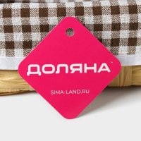 Корзина для хранения Доляна &laquo;Клеточка&raquo;, 26&times;20&times;12 см, цвет коричневый