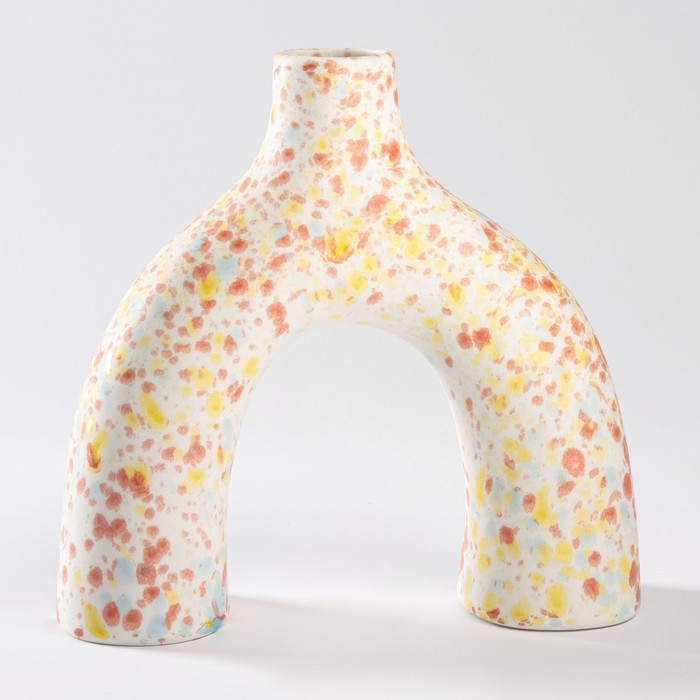 Ваза для цветов керамическая &laquo;Скандинавия&raquo;, 25&times;23 см, горлышко d=4,6 см, цвет белый