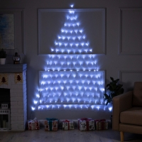 Гирлянда «Сеть-ёлка» 2 × 2 м, IP20, тёмная нить, 152 LED, свечение белое, 8 режимов, 220 В Гирлянда «Сеть-ёлка» 2 × 2 м, IP20, тёмная нить, 152 LED, свечение белое, 8 режимов, 220 В