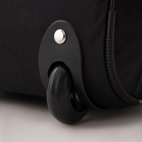 Сумка дорожная на колёсах, отдел на молнии, 3 наружных кармана, цвет чёрный Сумка дорожная на колёсах, отдел на молнии, 3 наружных кармана, цвет чёрный