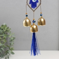 Музыка ветра металл, пластик "От сглаза. Три золотых колокольчика" 38х5,5х2,8 см Музыка ветра металл, пластик "От сглаза. Три золотых колокольчика" 38х5,5х2,8 см