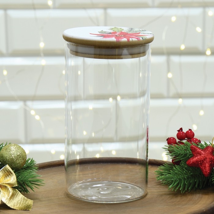 Новый год. Банка для хранения &laquo;Рождественская звезда&raquo;, 700 мл
