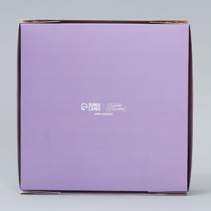 Коробка для конфет, кондитерская упаковка, 9 ячеек, &laquo;Для тебя&raquo;, 14.7 х 14.7 х 3.5 см