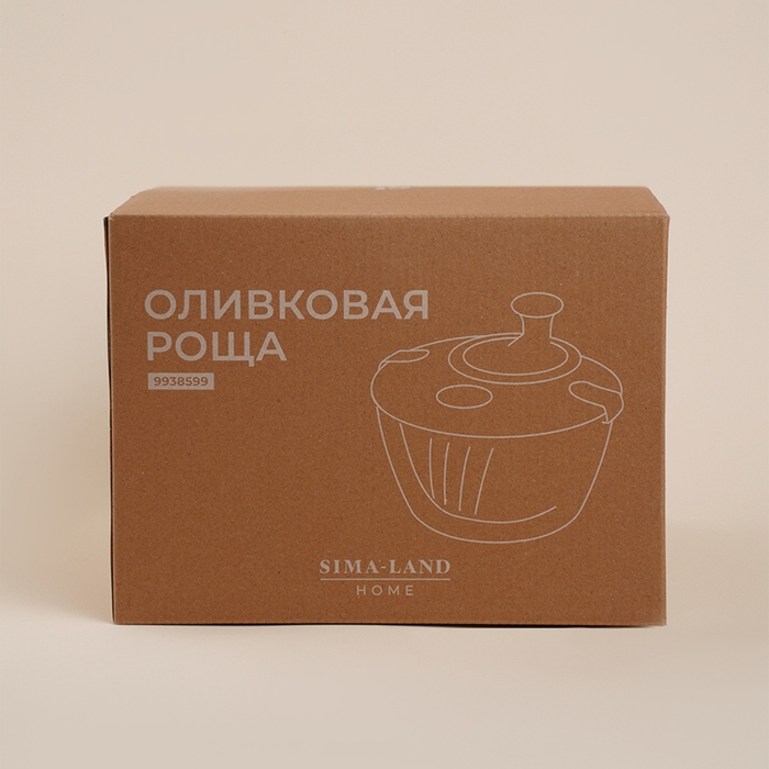 Центрифуга для сушки зелени SL Home &laquo;Оливковая роща&raquo;, 5 л, стекло, цвет оливковый