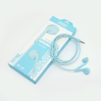 Наушники R-2, проводные, вкладыши, микрофон, 1 м, Jack 3.5 мм, голубые Наушники R-2, проводные, вкладыши, микрофон, 1 м, Jack 3.5 мм, голубые