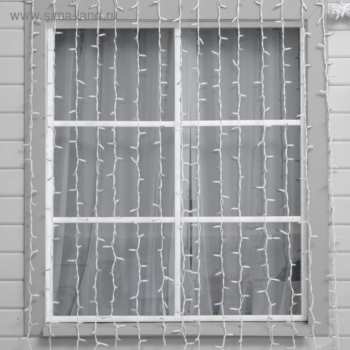 Гирлянда Гирлянда "Занавес" 2 х 3 м , IP65, УМС, белая нить каучук, 600 LED, свечение мульти, 220 В