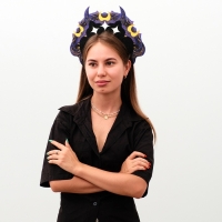 Кокошник карнавальный «Тёмный», фетр Кокошник карнавальный «Тёмный», фетр