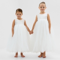 Платье детское нарядное KAFTAN рост 140, белый Платье детское нарядное KAFTAN рост 140, белый