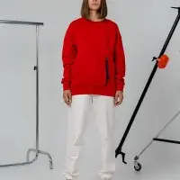 Свитшот унисекс Kosmos 2.0, красный, размер XS/S