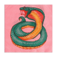 Новогодние салфетки бумажные New Line Fresco &laquo;Змея на красном&raquo; 2 слоя, 33х33 см, 20 шт
