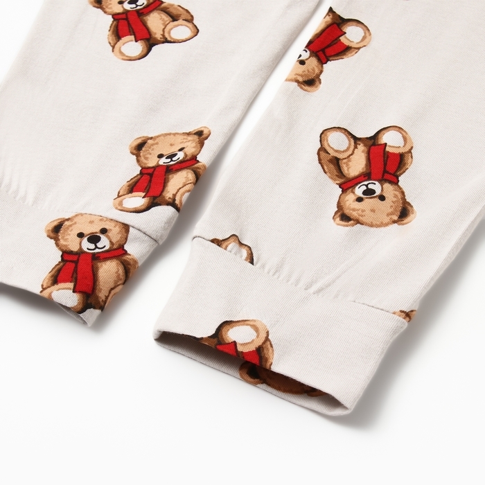 Пижама детская (рубашка и брюки) KAFTAN "Мишка в шарфе" р.34 (122-128)