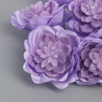 Декор для творчества "Камелия" фиолетовый (1 набор=1 букет) в букете 6 шт 4х11 см Декор для творчества "Камелия" фиолетовый (1 набор=1 букет) в букете 6 шт 4х11 см