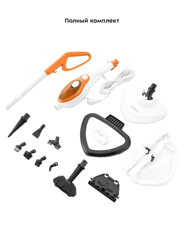 Паровая швабра с насадками КТ-1004 - 1500 Вт - 350 мл Паровая швабра с насадками КТ-1004 - 1500 Вт - 350 мл