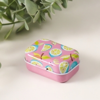 Шкатулка металл прямоугольная "Лимончики" МИКС 5,8х4,2х2.6см Шкатулка металл прямоугольная "Лимончики" МИКС 5,8х4,2х2.6см