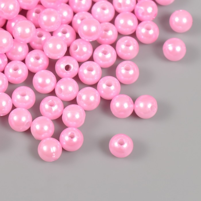 Набор бусин "Жемчуг" d 8 мм, 250 гр, нежно-розовый
