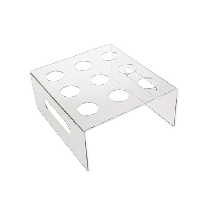 Подставка под мороженое 25&times;26&times;15, оргстекло 3 мм, d=4 см, цвет прозрачный, В ЗАЩИТНОЙ ПЛЁНКЕ