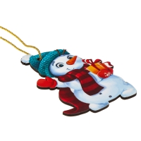 Деревянная ёлочная подвеска &laquo;Новый год! Снеговичок&raquo;