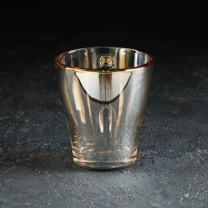 Кружка стеклянная &laquo;Медовое&raquo;, 250 мл, цвет золотистый