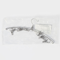 Сушилка для белья подвесная Доляна, 10 прищепок, 40&times;1&times;15 см, металл, цвет серебряный