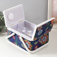 Шкатулка для рукоделия "Цветочная мозаика" 19х26х14,5 см