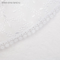 Полотенце уголок для крещения, размер 100х110 см, цвет белый