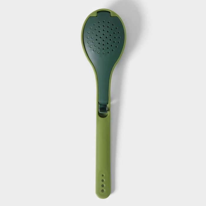Ложка для варки трав и специй Доляна &laquo;Симплекс&raquo;, 27,3&times;6,5&times;3 см, цвет зелёный