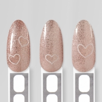 Наклейки для ногтей «Сердца», объёмные, цвет белый Наклейки для ногтей «Сердца», объёмные, цвет белый