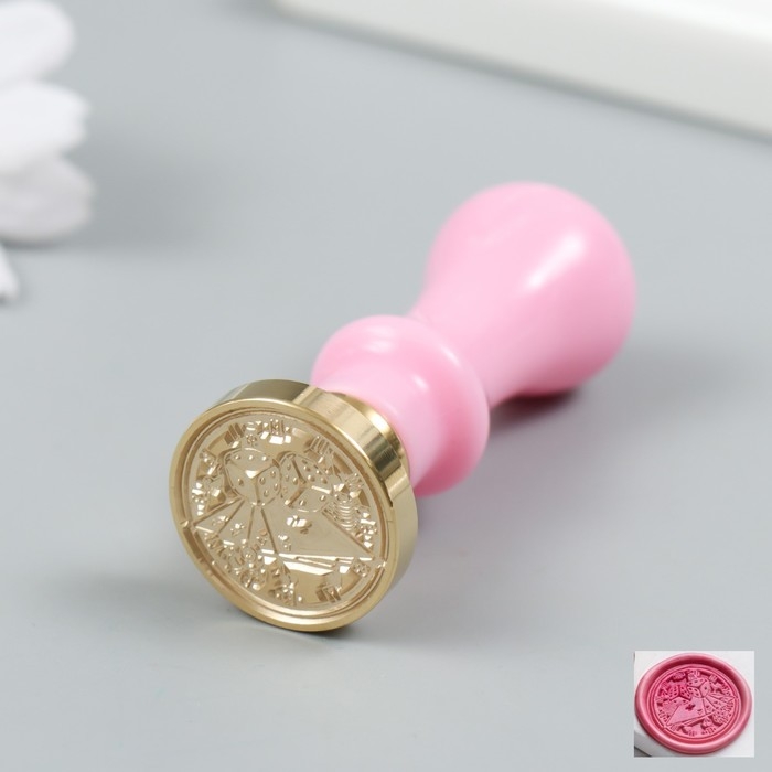 Печать для сургуча с пластиковой ручкой Печать для сургуча с пластиковой ручкой "Казино" 2,5х2,5 см