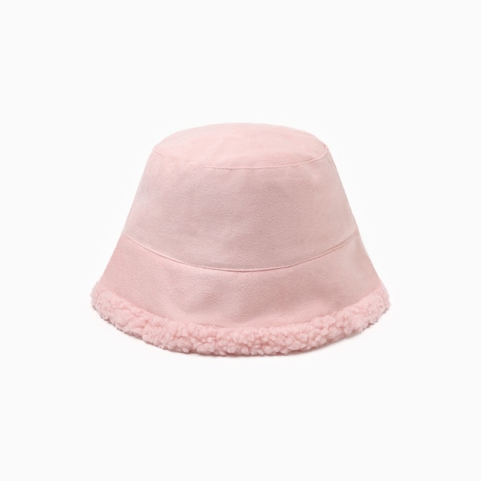 Панама зимняя двусторонняя MINAKU, цвет розовый, р-р 56-58