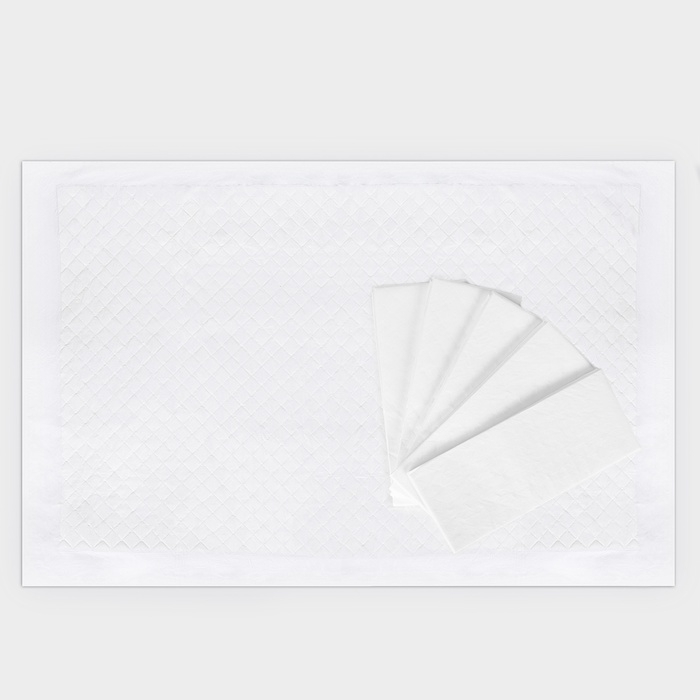 Пелёнки одноразовые впитывающие для детей, размер 60x90, 5 слоев, 5 шт., Крошка Я