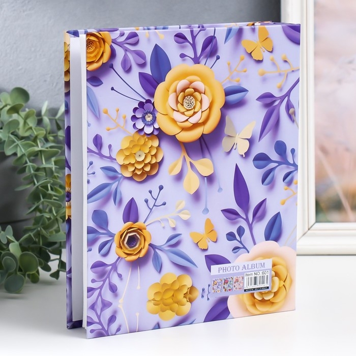 Фотоальбом на 200 фото 10х15 см "Цветочное творчество" в коробке МИКС 25,7х21х5 см