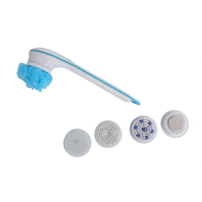 Прибор по уходу за кожей лица Bradex KZ 0440 &laquo;Гладкая кожа&raquo;, 2 скорости, 5 насадок, белый