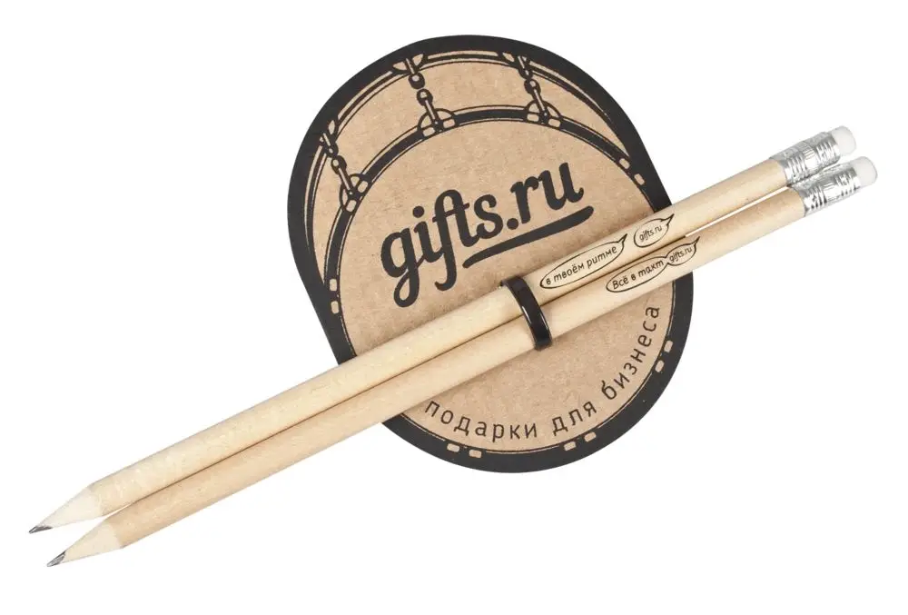 Карандаш простой Hand Friend с ластиком, неокрашенный Карандаш простой Hand Friend с ластиком, неокрашенный