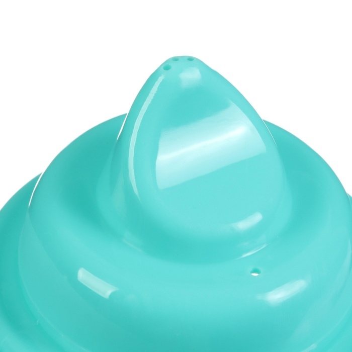 Поильник детский с твёрдым носиком &laquo;мишка&raquo;, 140 мл., с ручками, цвет бирюзовый