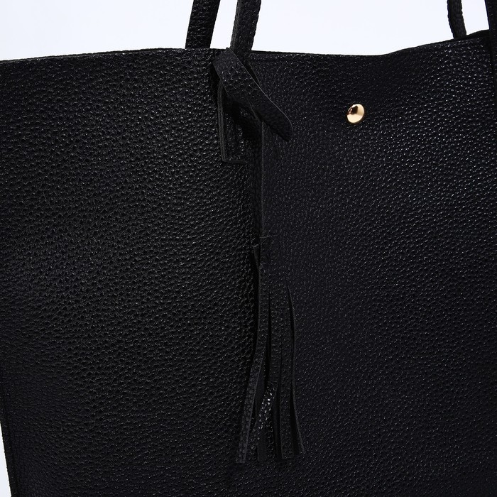 Сумка женская тоут на магните, цвет чёрный Сумка женская тоут на магните, цвет чёрный