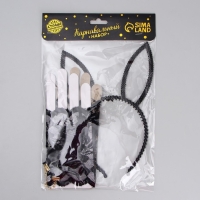 Карнавальный набор &laquo;Мисс очарование&raquo; (ободок + чокер + перчатки)