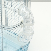 Клетка для грызунов с туннелем и наполнением, 32 х 31 х 39 см, голубая Клетка для грызунов с туннелем и наполнением, 32 х 31 х 39 см, голубая