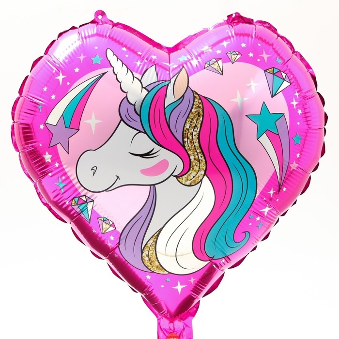 Шар воздушный Шар воздушный "Единорог", 16 дюйм, фольгированный, Минни и единорог