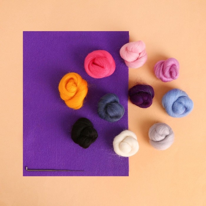 Валяние из шерсти. Картина «Единорог», А5, набор для творчества Валяние из шерсти. Картина «Единорог», А5, набор для творчества