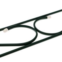 Ограждение декоративное, 37 &times; 410 см, 5 секций, с заглушками, металл, зелёное, &laquo;Узкий&raquo;